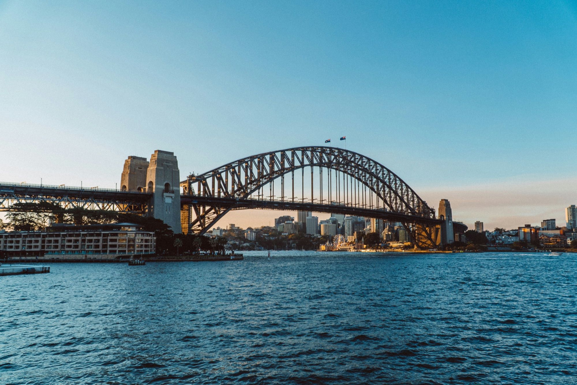 The Sydney Harbour Bridge on a clear day