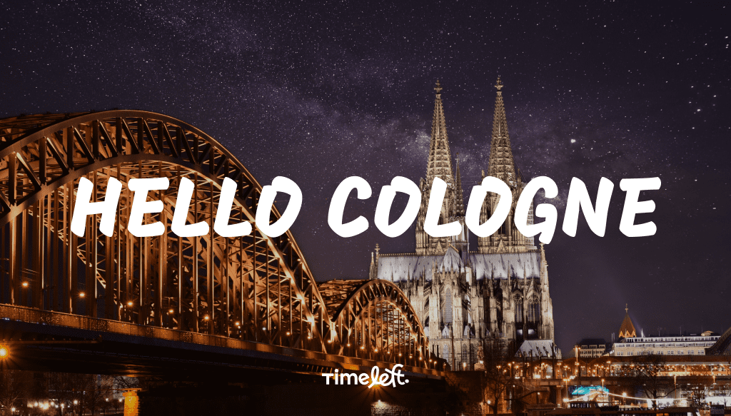 TIMELEFT IS COMING TO COLOGNE - Seize your opportunity and take a seat!