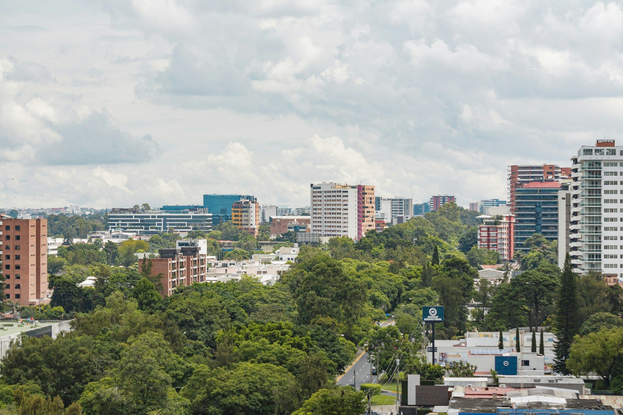 Buildings among trees in Guatemala City