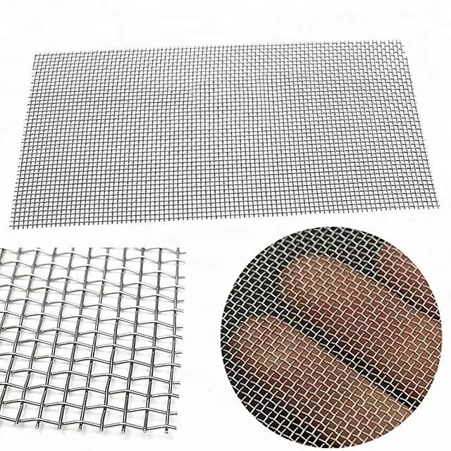Stainless steel woven wire mesh on production rollers
