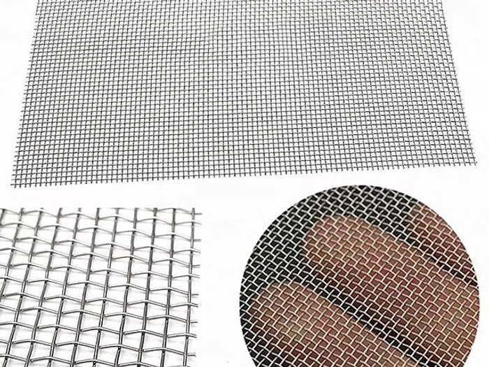 Stainless steel woven wire mesh on production rollers