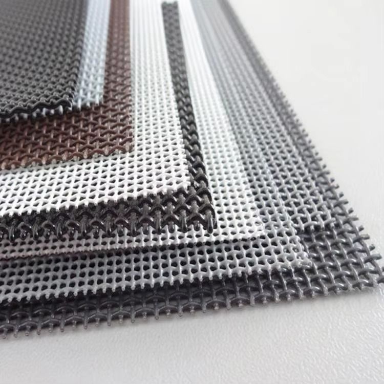 Plain weave stainless steel wire mesh sample under inspection
