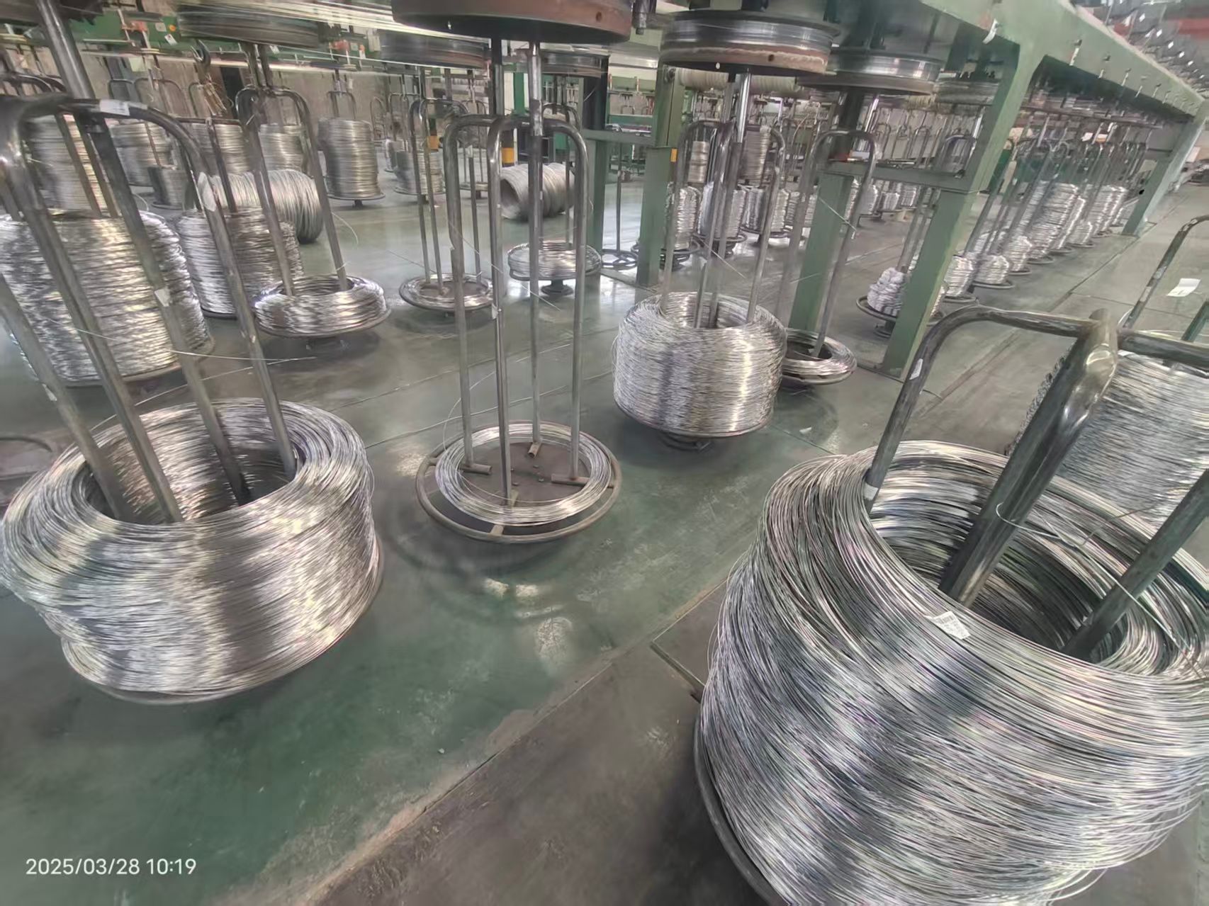KAIFIL wire drawing workshop with stainless steel payoff coils