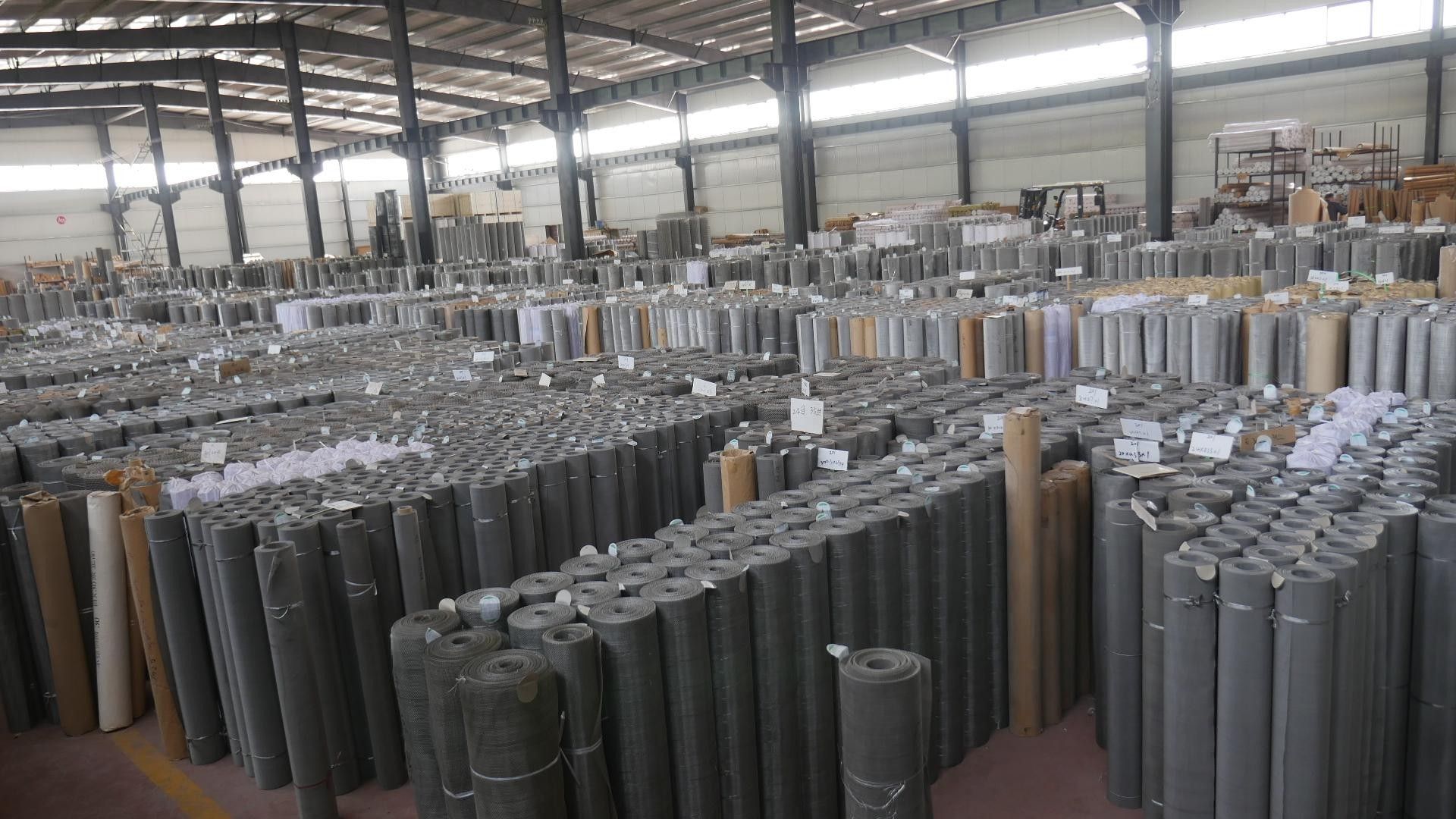 Custom fabricated filter parts packed and labeled for export shipment