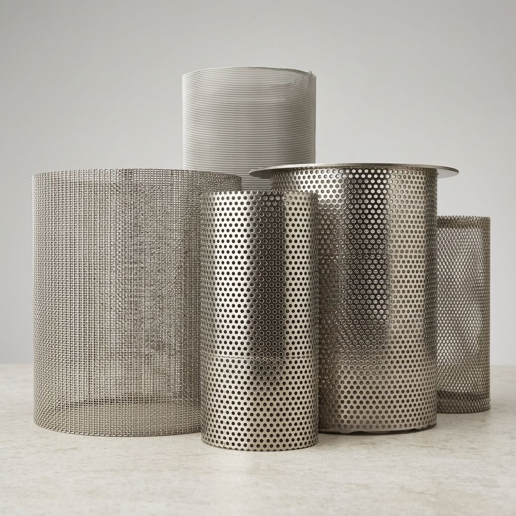 Stainless steel perforated filter cartridges in custom diameters