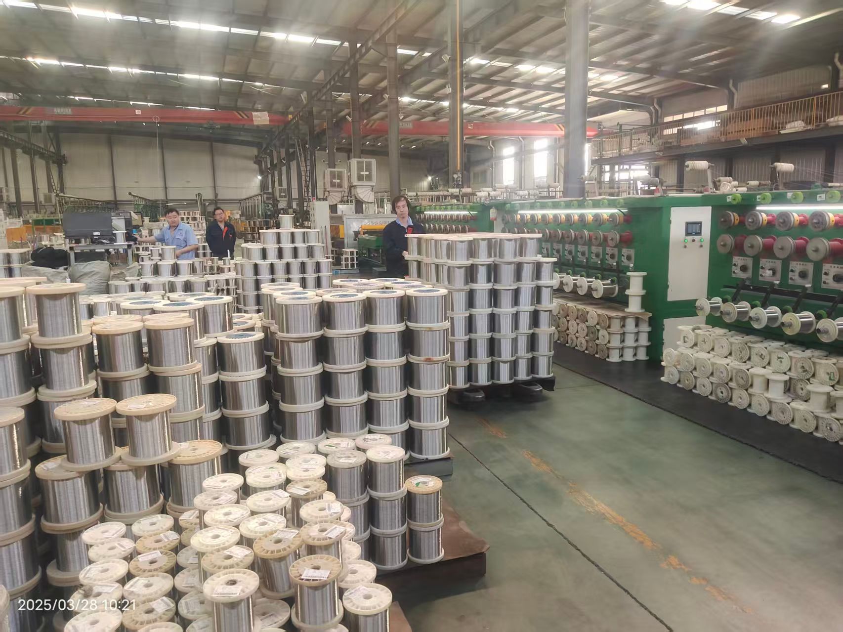 KAIFIL wire drawing workshop with stainless wire spools and equipment