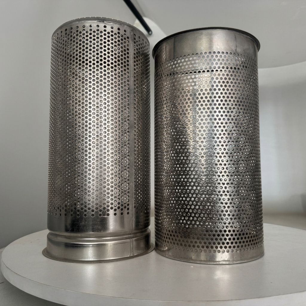 SS304 perforated filter baskets for oil-water treatment system pre-straining