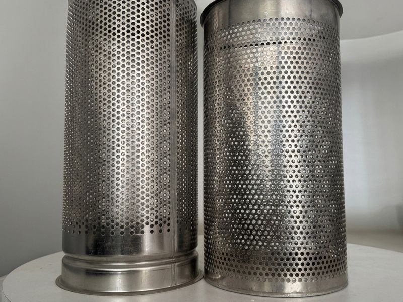 SS304 perforated filter baskets for oil-water treatment system pre-straining