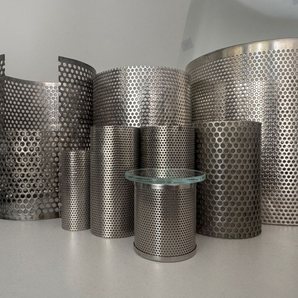 SS304 perforated filter elements in multiple custom diameters