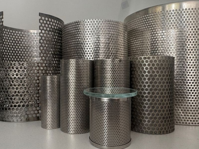 SS304 perforated filter elements in multiple custom diameters