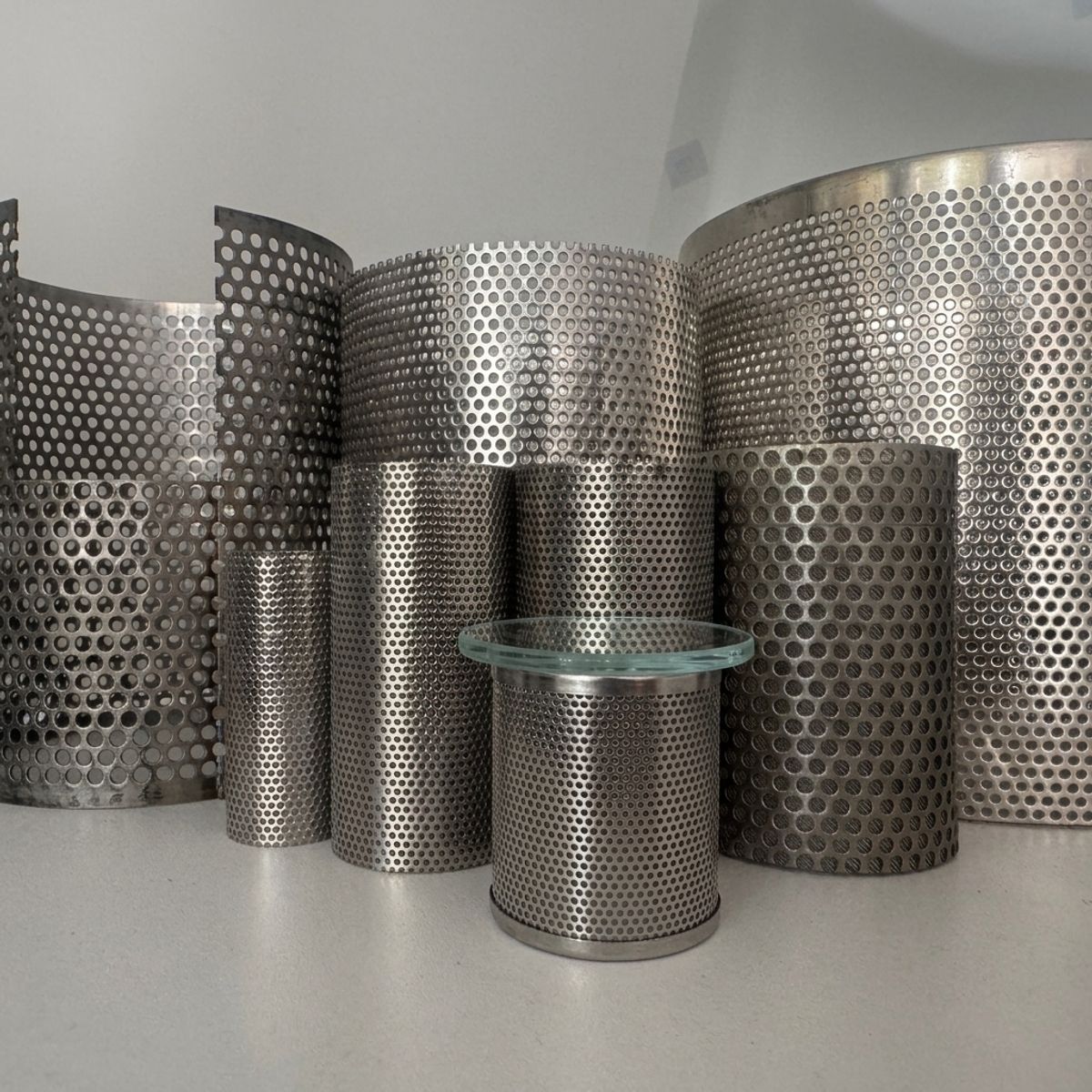 SS304 perforated filter elements in multiple custom diameters