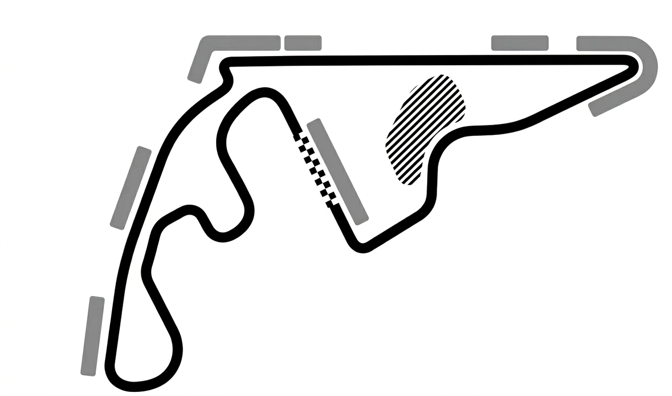 Outline track map of a Formula 1 circuit