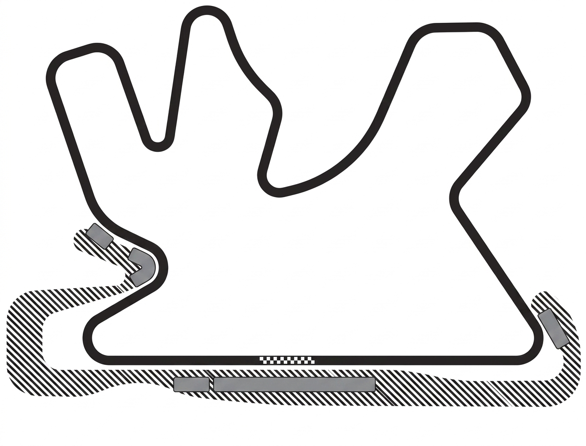 Outline track map of a Formula 1 circuit