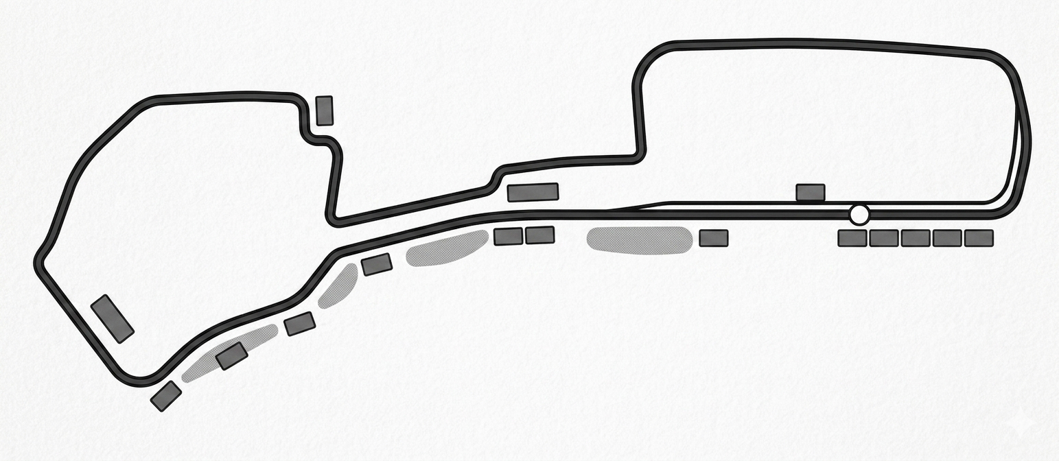 Outline track map of a Formula 1 circuit