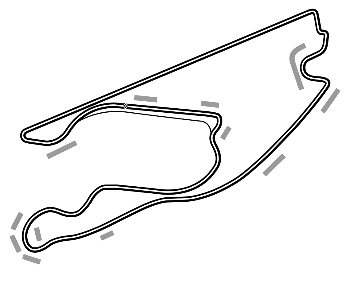 Outline track map of a Formula 1 circuit