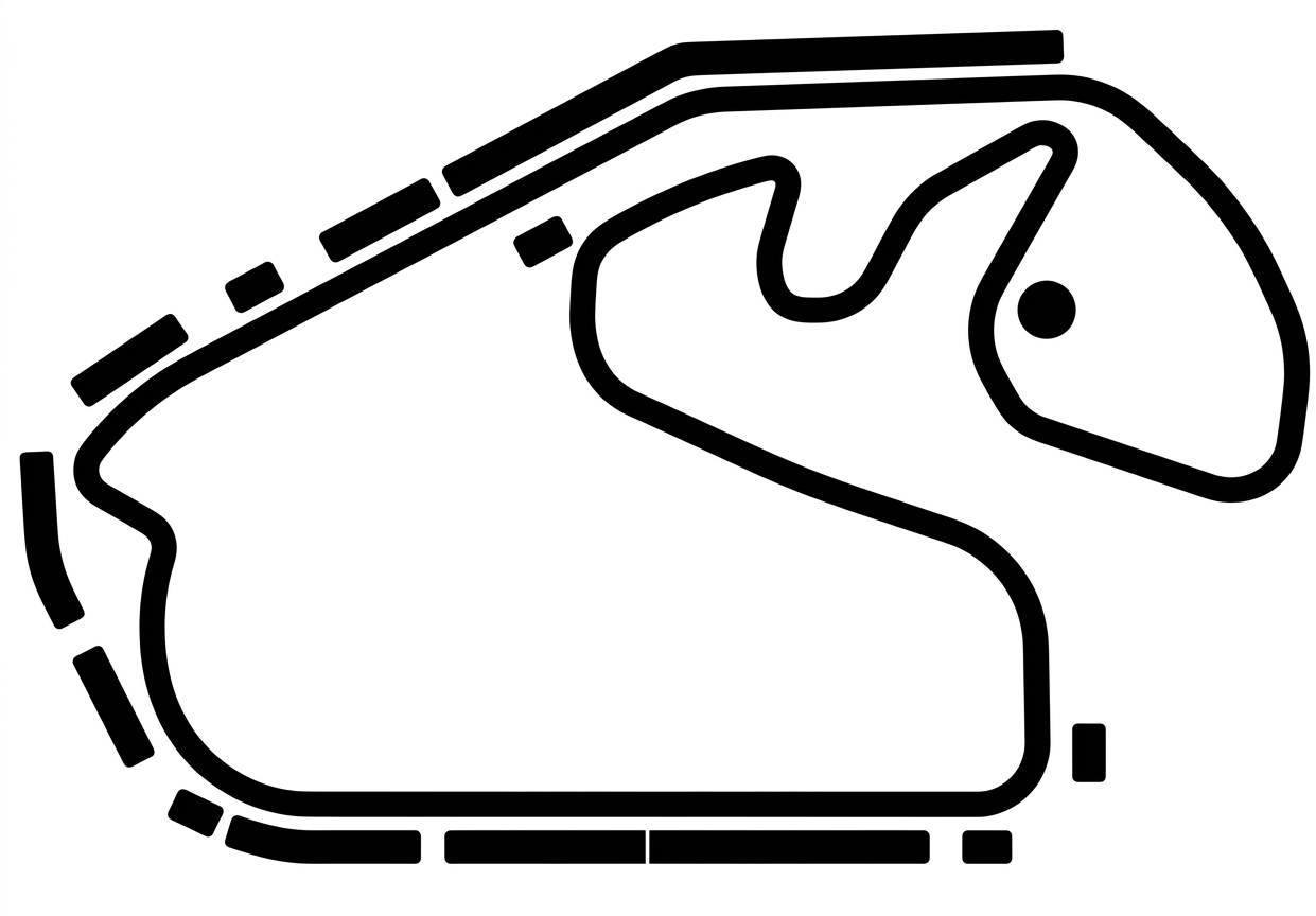 Outline track map of a Formula 1 circuit