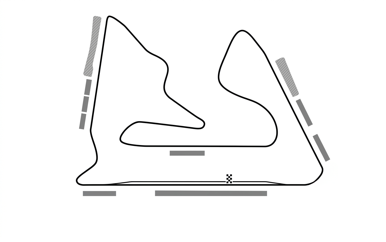 Outline track map of a Formula 1 circuit