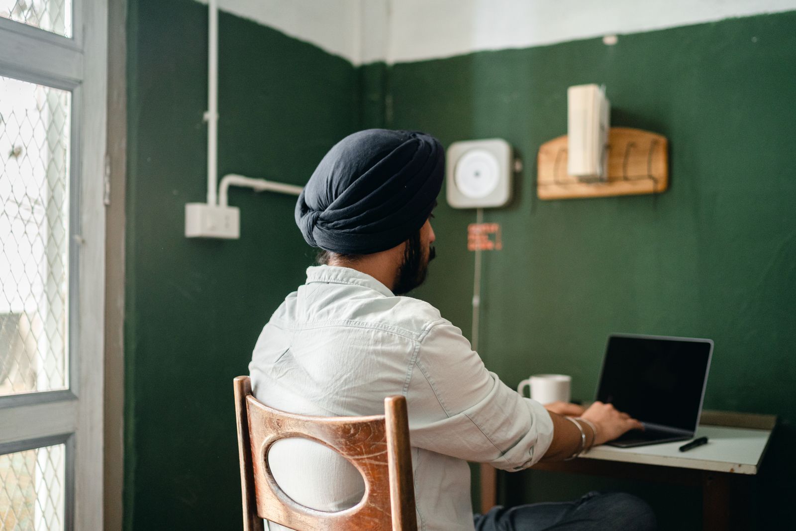 A developer working at a laptop