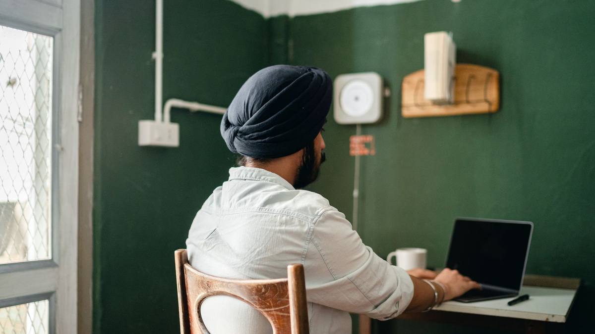 A developer working at a laptop