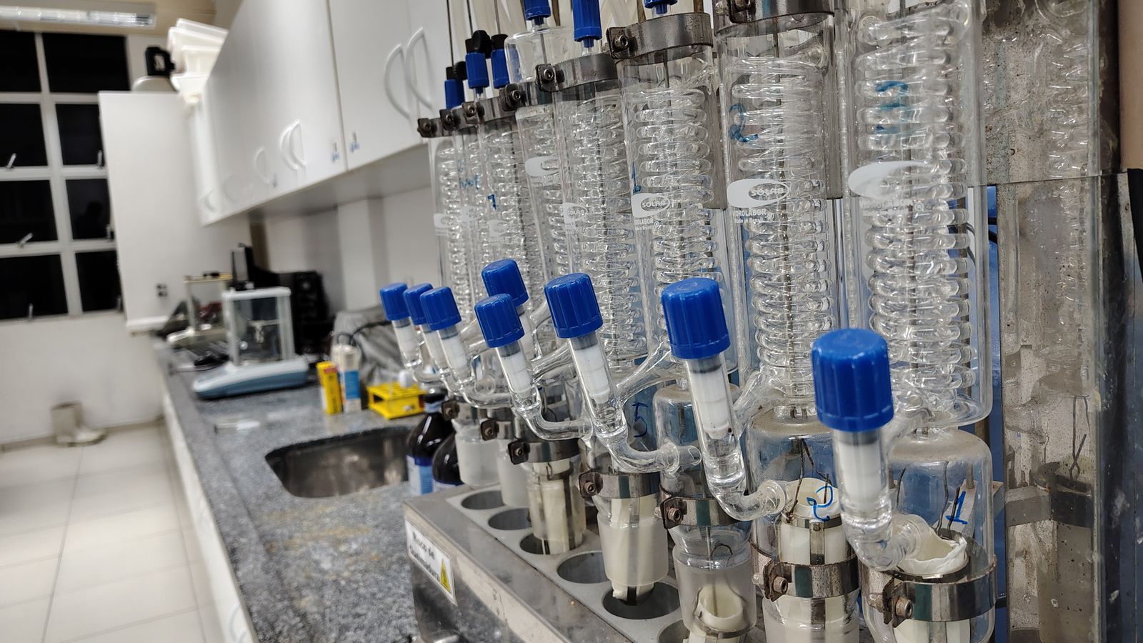 A college chemistry laboratory