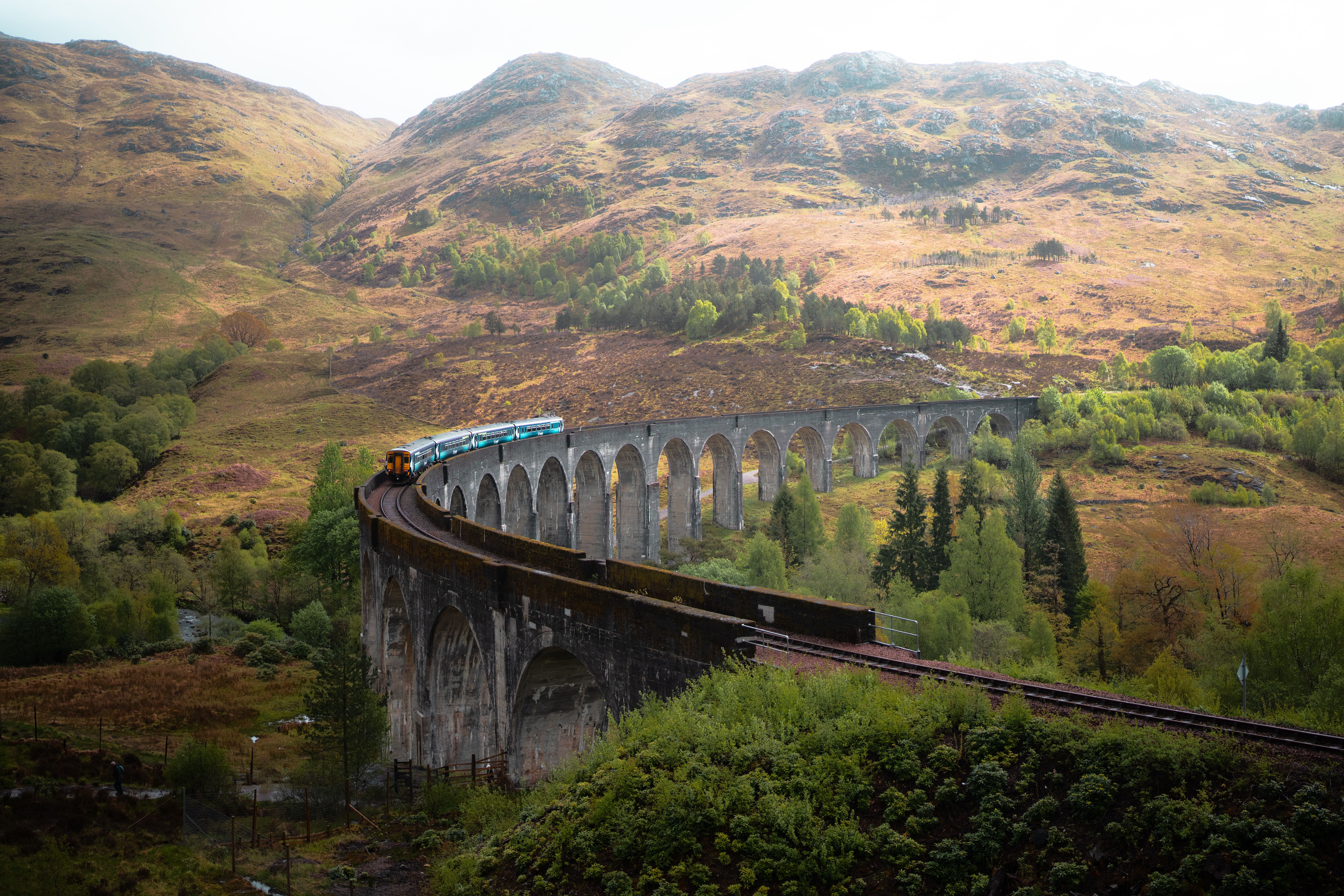 A modern interpretation of the classic train on the the glenfinnan viaduct