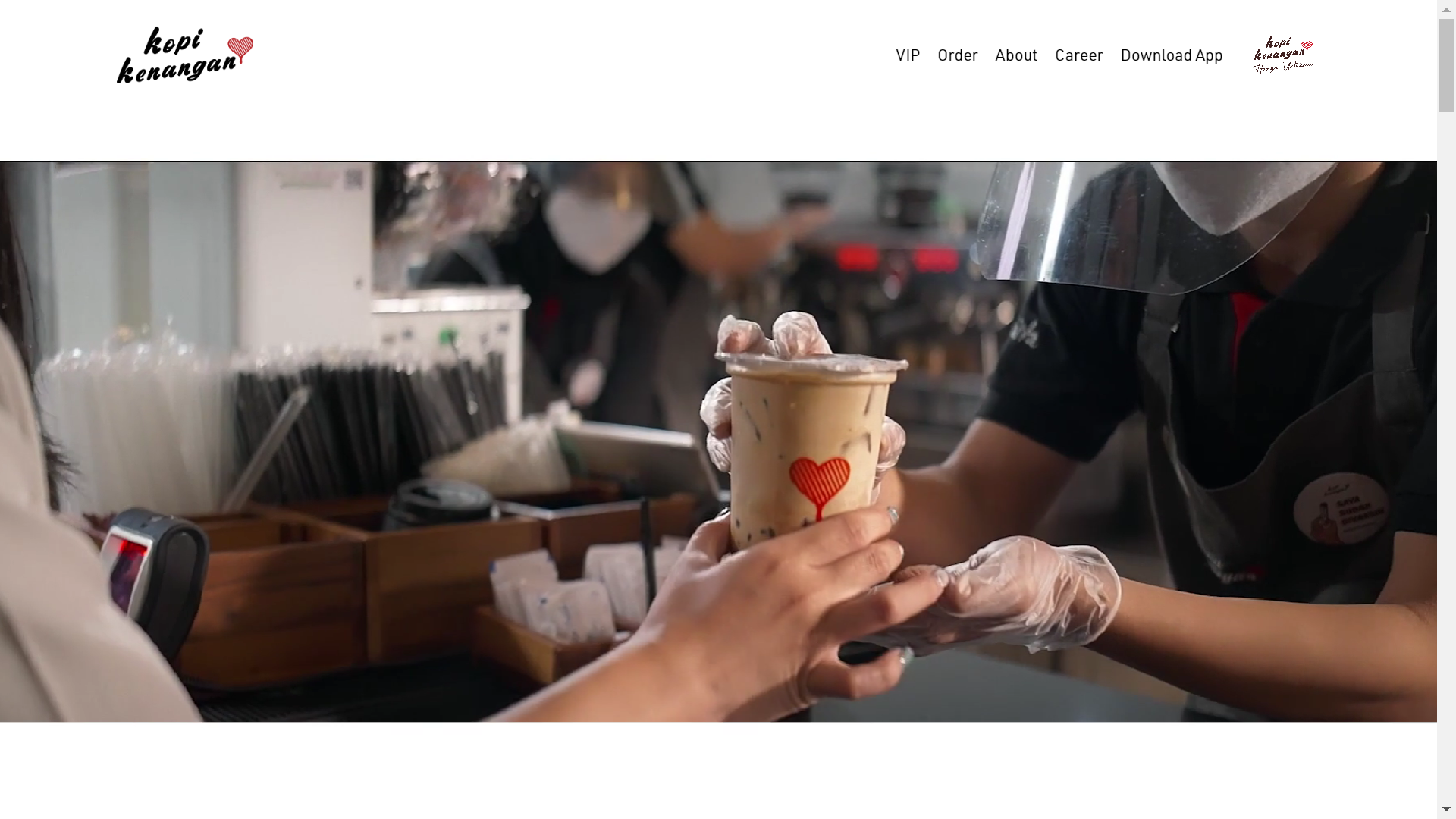 Good website design by Kopi Kenangan