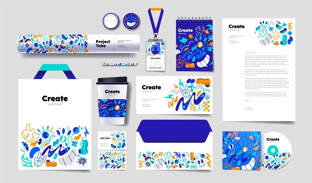 Types of visual design: Corporate identity design.