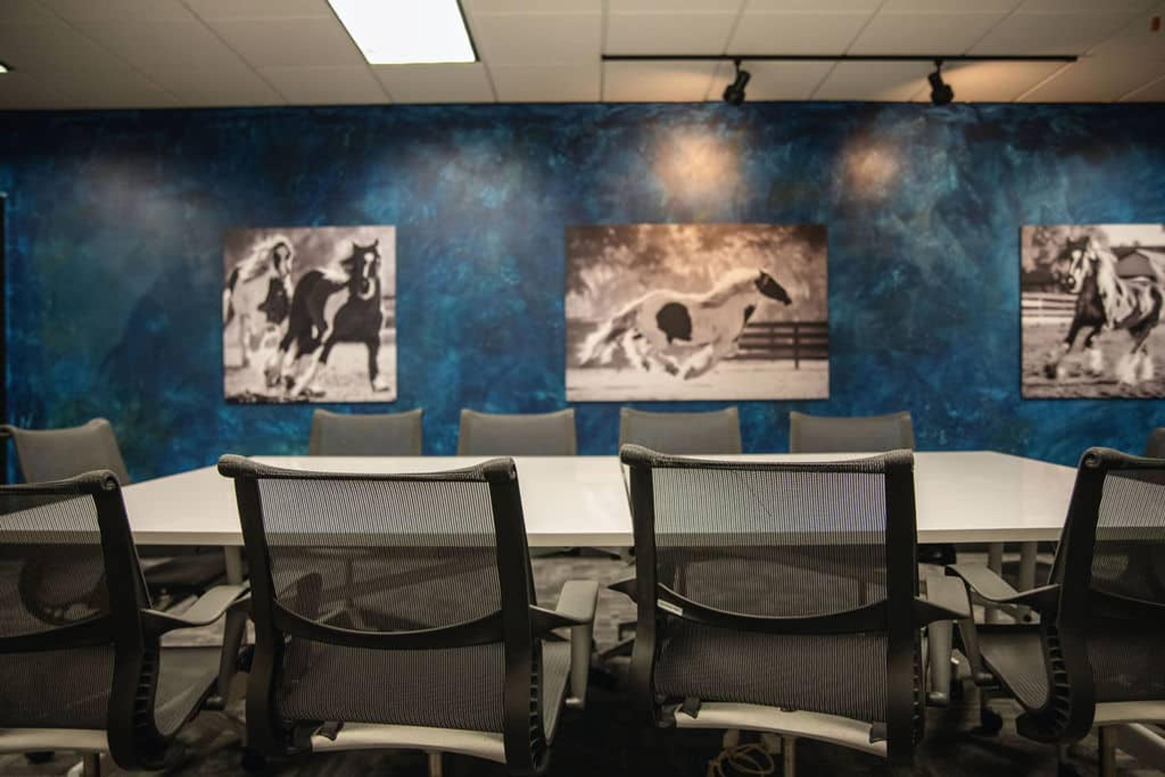 Clydesdale Room with horse photos
