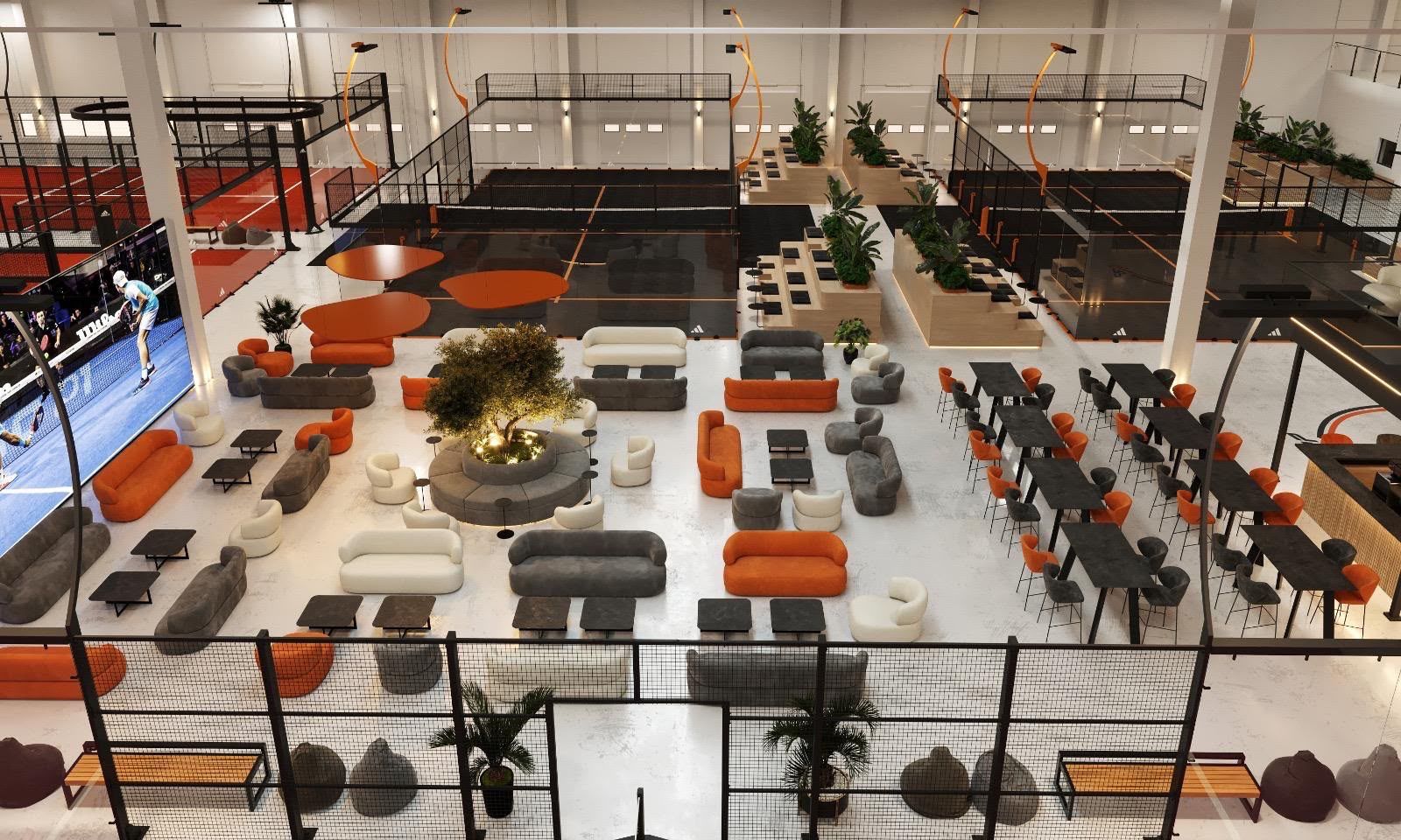 Lounge i restauracja w klubie Radical Padel