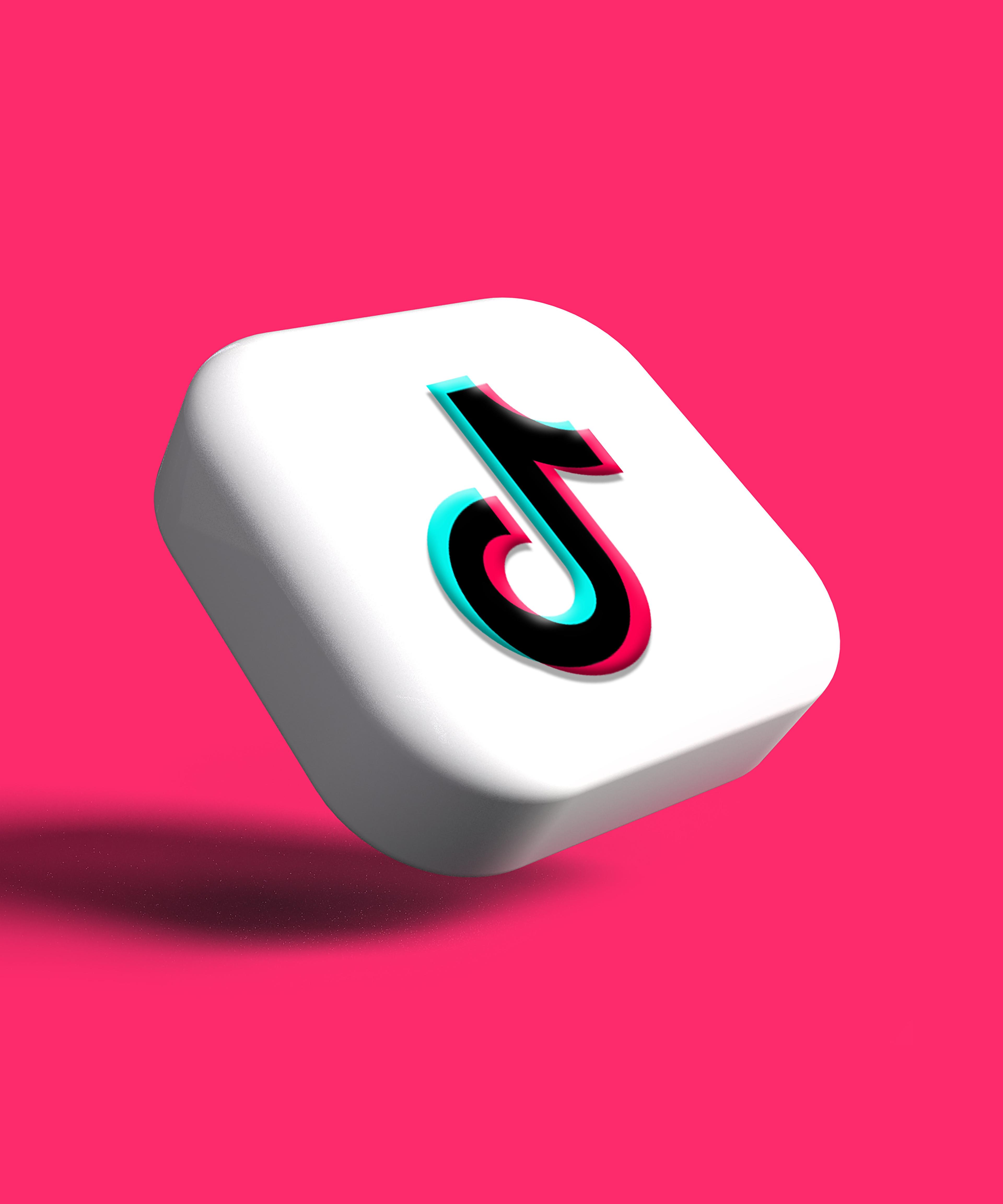 TIKTOK LOGO PINK BUTTON