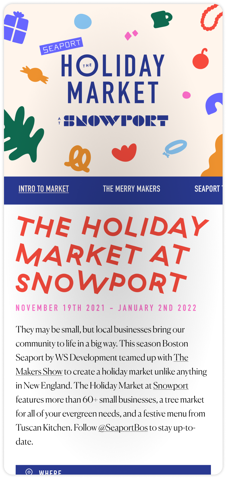 Boston Seaport Mobile Screen