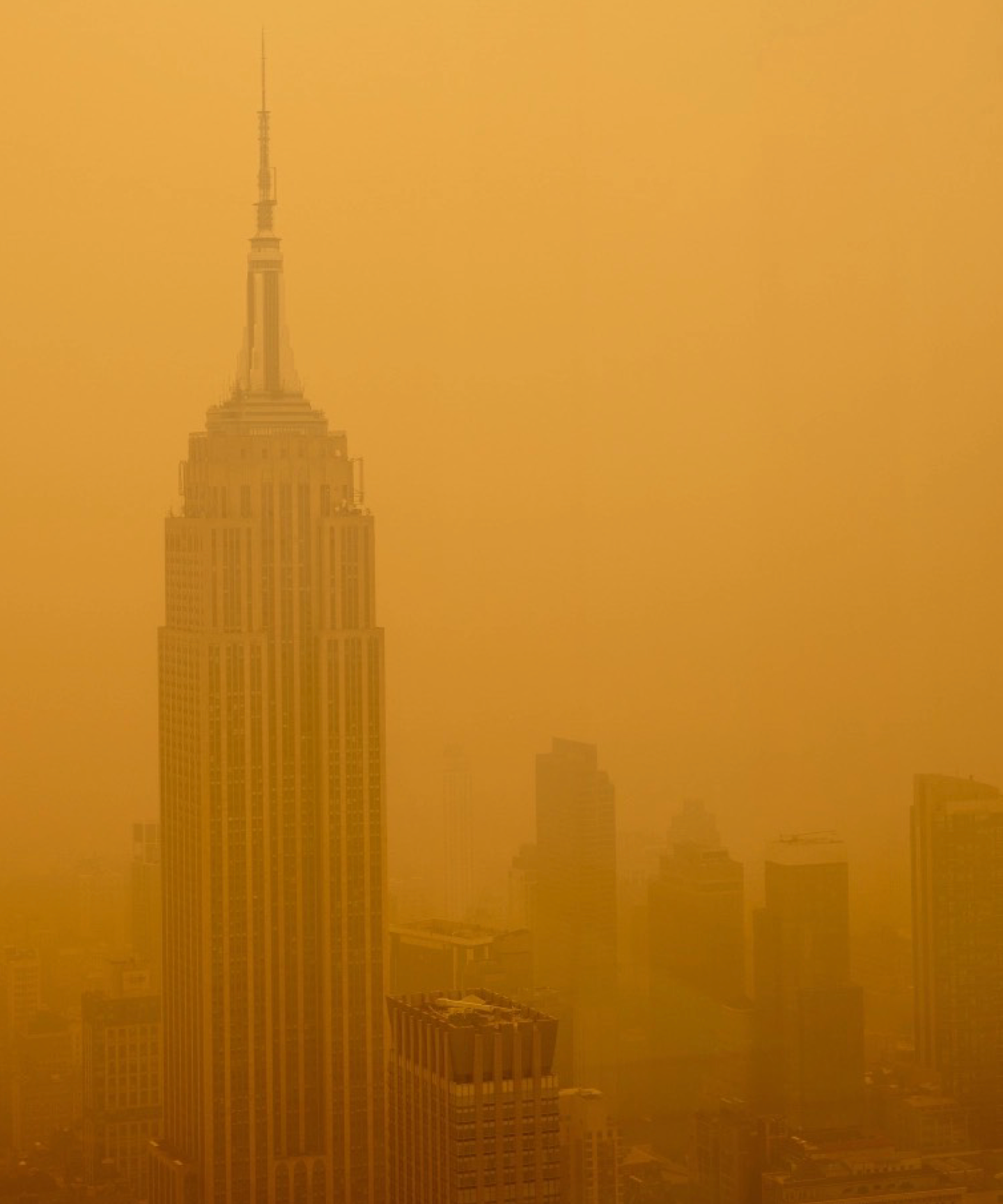 ORANGE NEW YORK SKY POLLUTION