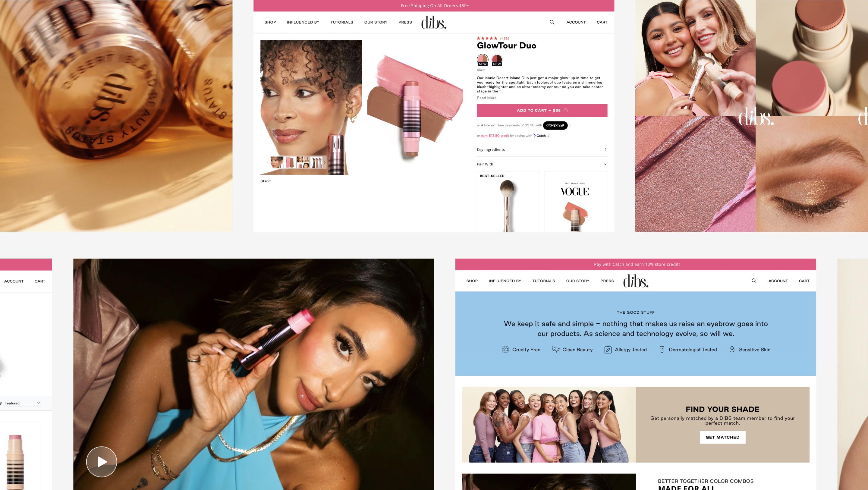 DIBS Beauty Website Multi Views