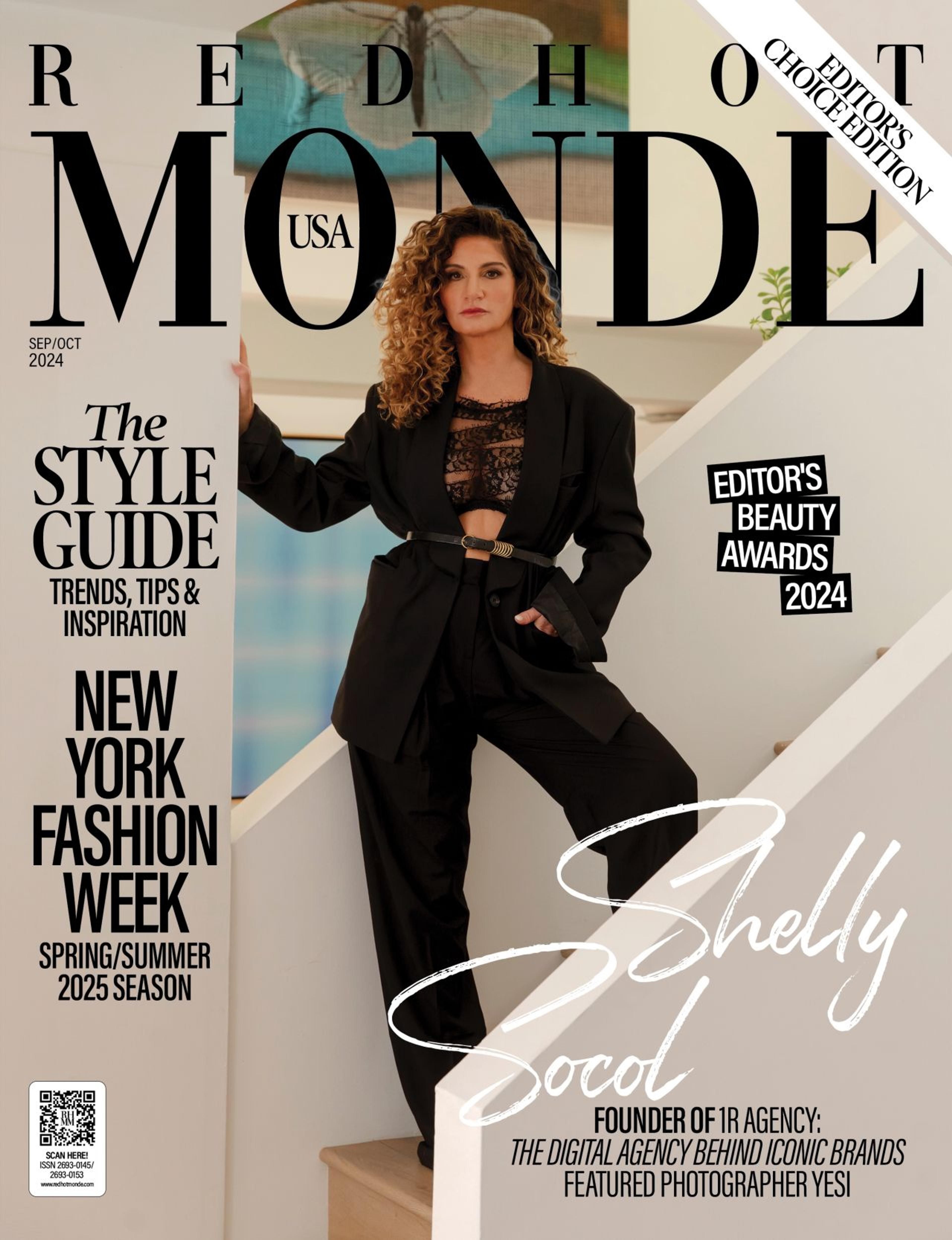 Shelly Socol on the cover of Red Hot Monde Magazine