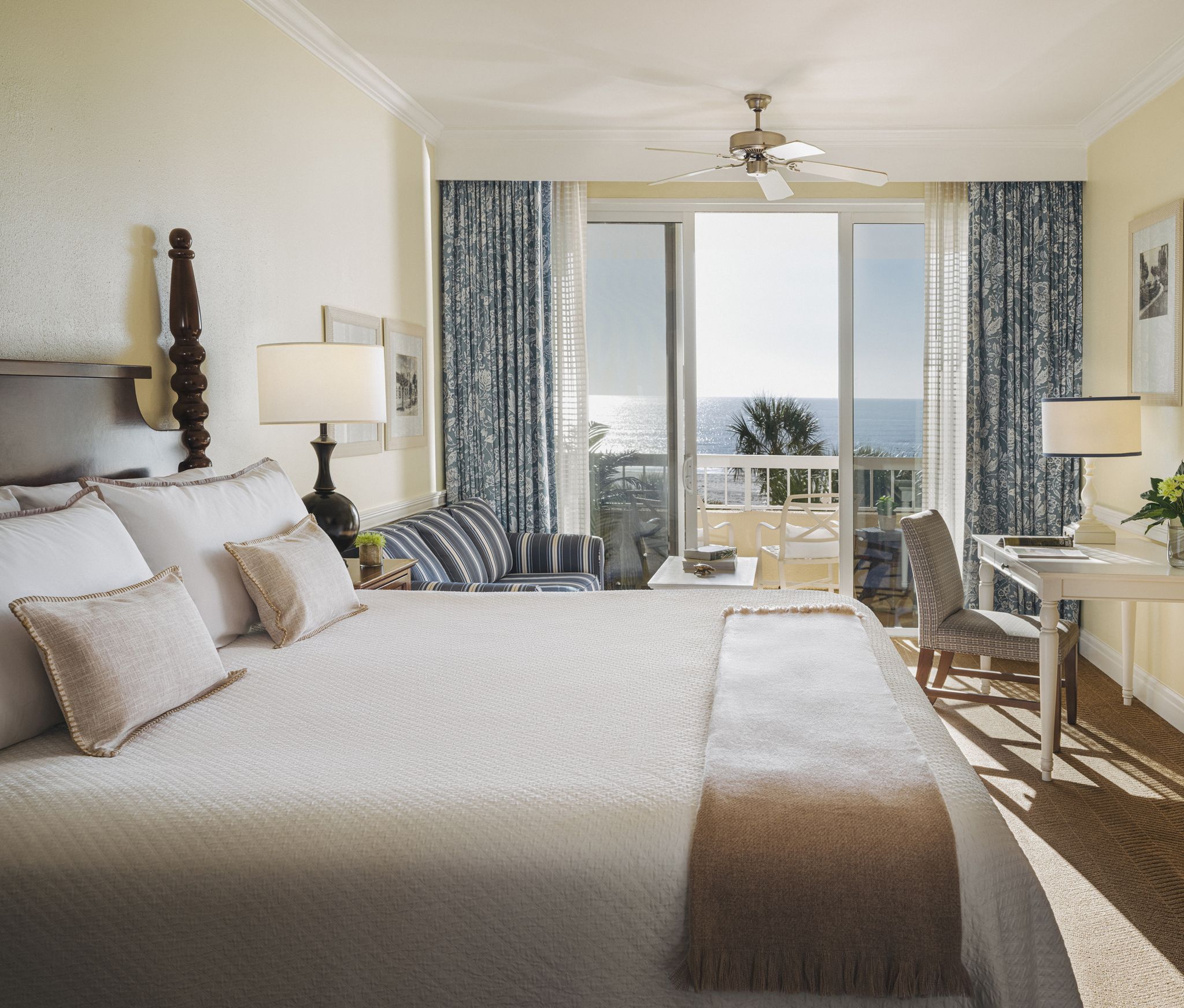 king bed in a spacious bedroom