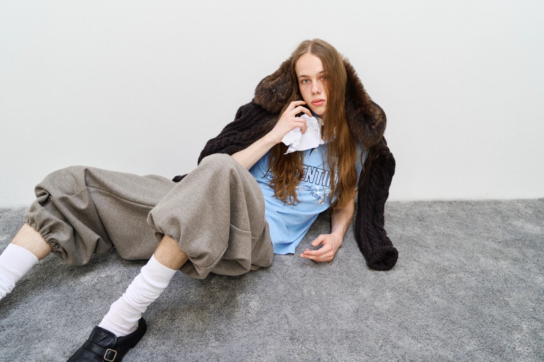 Polo La Martina, Trousers Act n1, Sweater Dolce&Gabbana, Socks Stylist own , Shoes Marsèll | Location: Galleria Matta 
