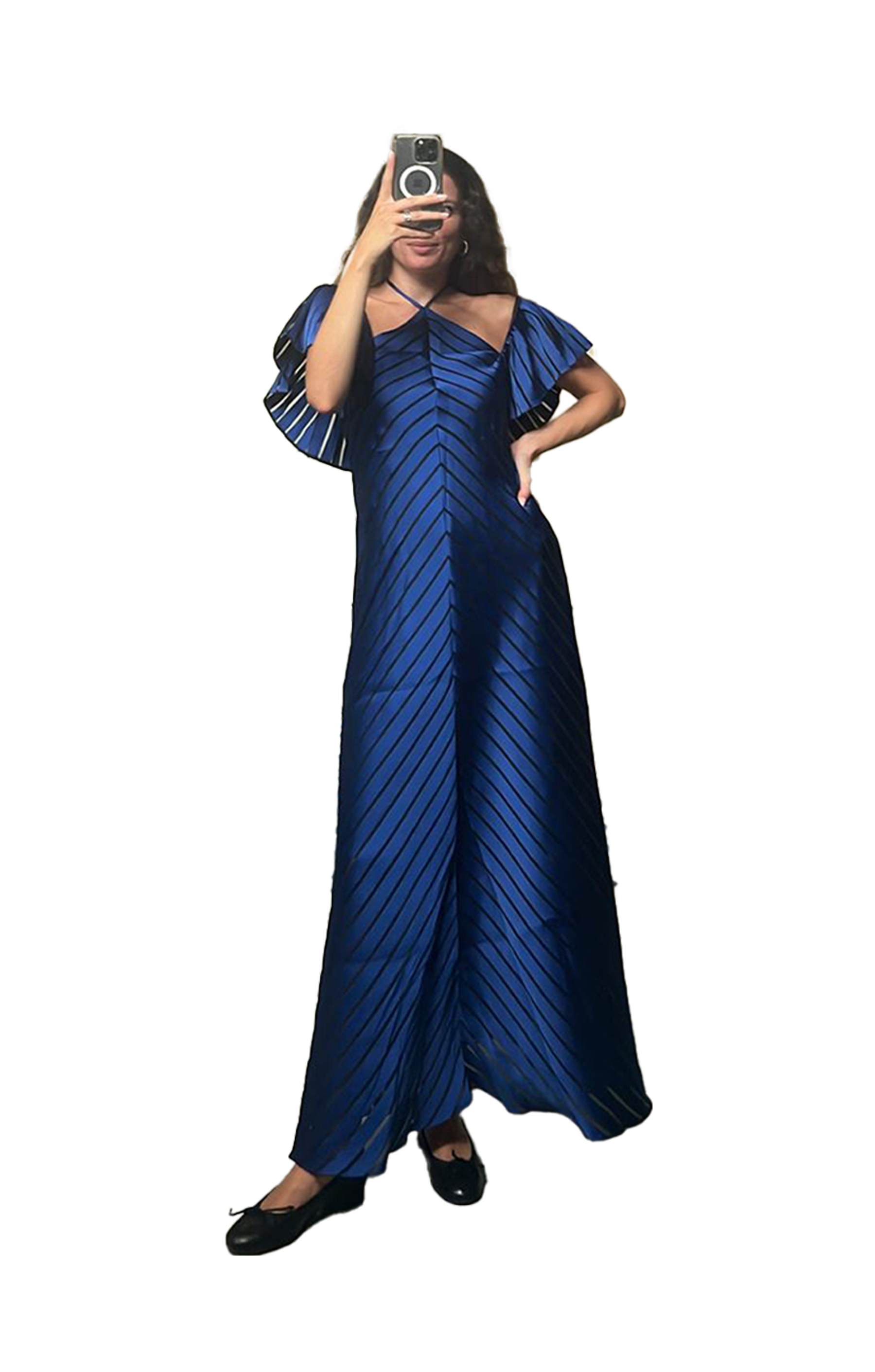 Dress Mary Katrantzou, Ballerinas Mango