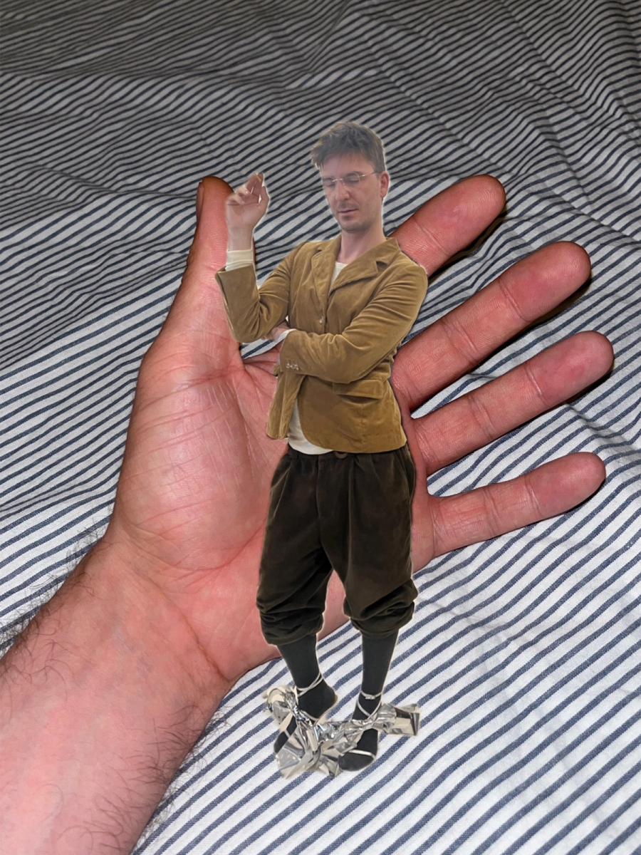 Left to right: Top & Heels Nina Ricci, Trousers Cos | Jacket Vintage, Trousers Brook Brothers, Heels Loewe