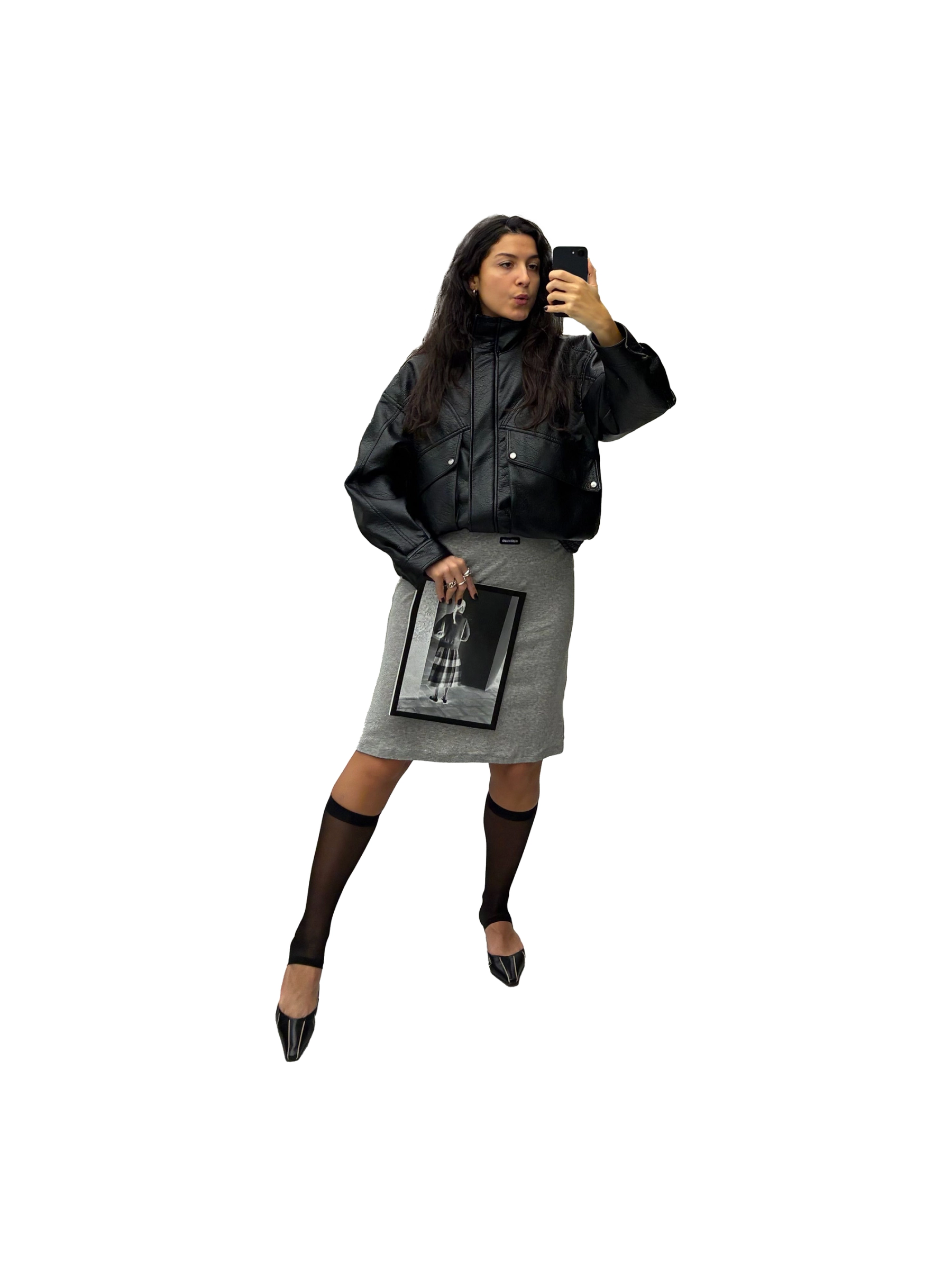 Jacket Pull&Bear, Skirt Miu Miu, Shoes Vintage | Magazine: Hot and Cool Issue 14