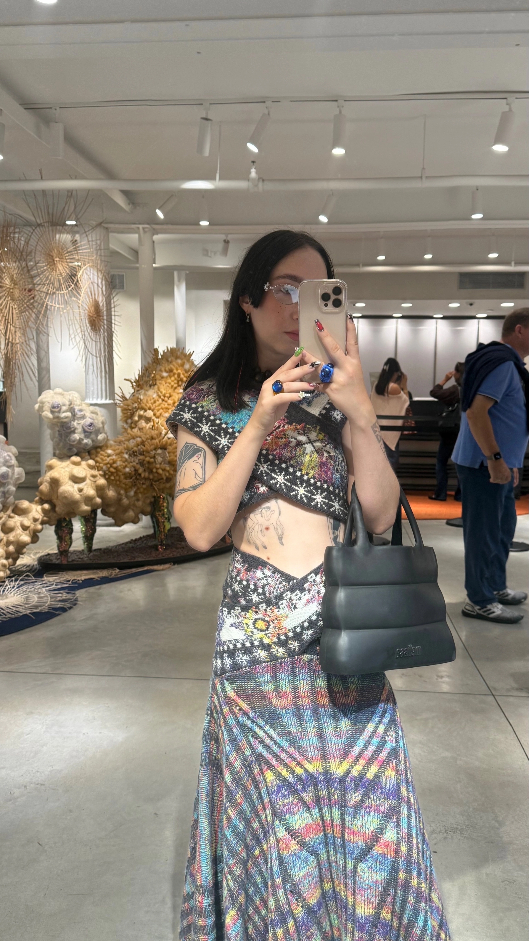 Top & Skirt Paolina Russo, Glasses Gentle Monster, Bag Melissa