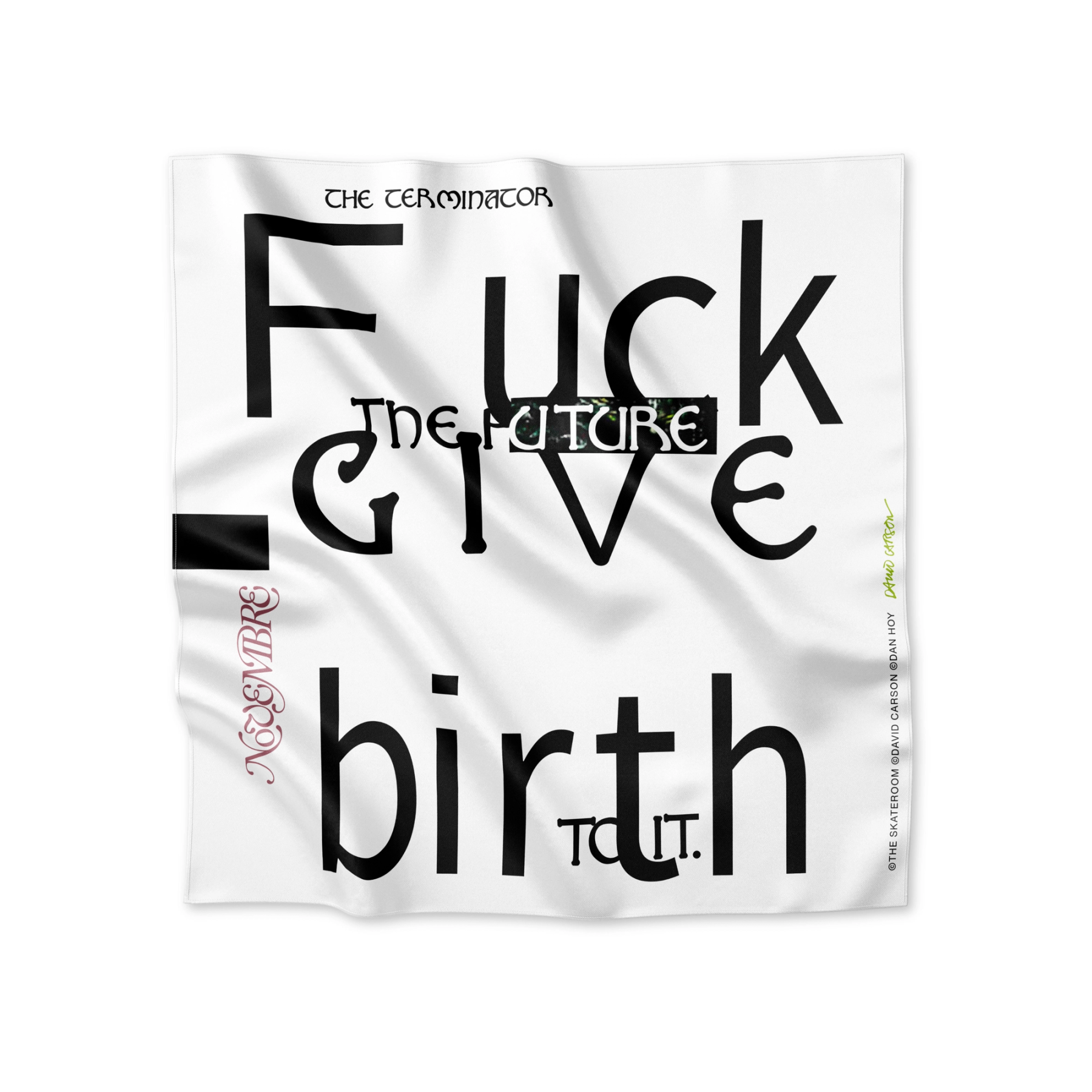 THE SKATEROOM x David Carson in collaboration with Novembre & Dan Hoy (silk scarf)