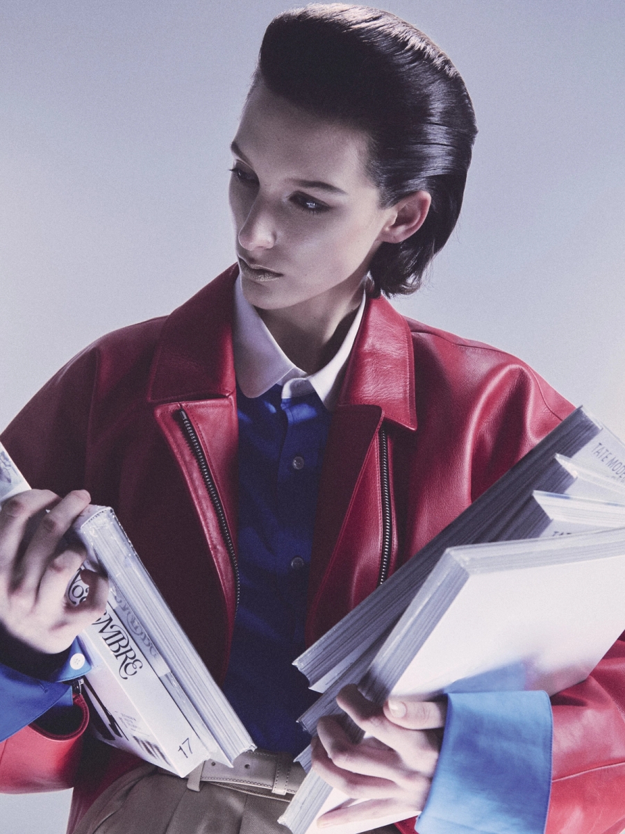 Shirt, Trousers & Bomber Céline, Shoes Pierre Hardy