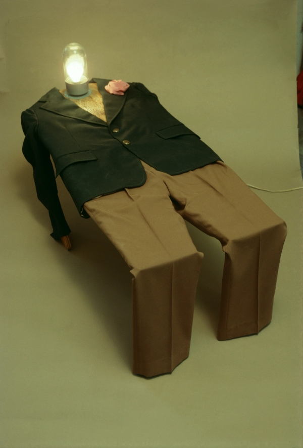 Pippa Garner, Un(tit)led, (Self-Portrait in Military Uniform), 1997  ||  Un(tit)led, (Light Head Suit), 1990