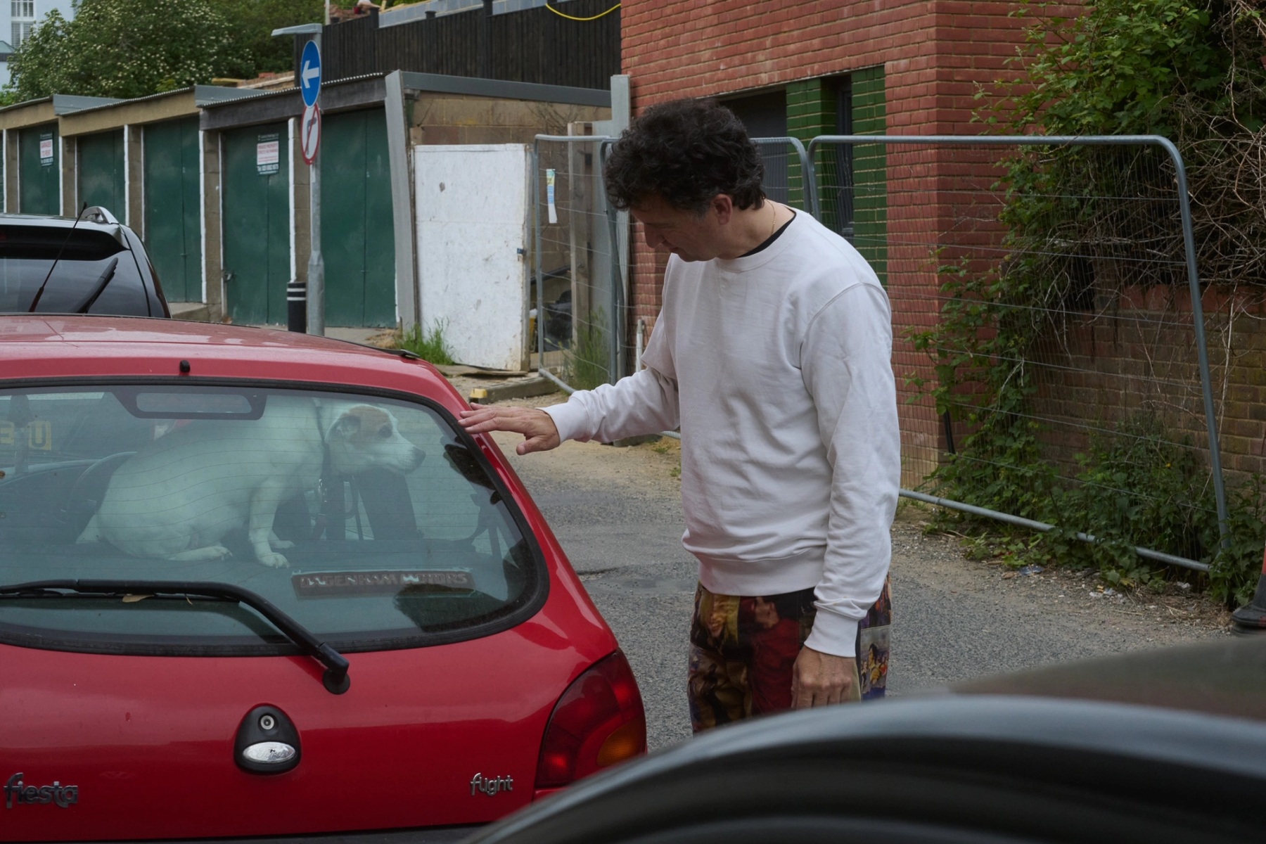 Alessandro: T-shirt and sweater talent’s own, Trousers Supreme x Mark Leckey