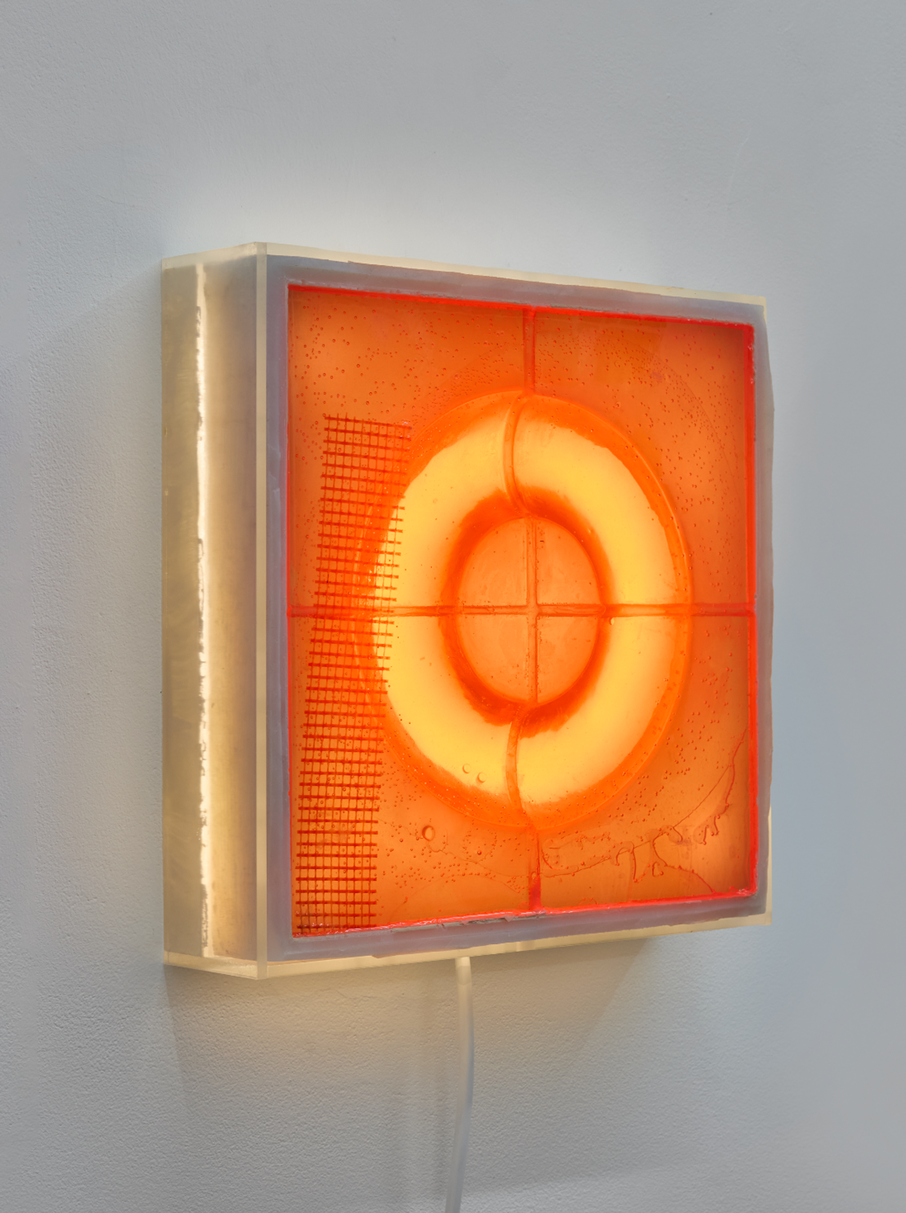 Untitled (O Configuration), 2026 Silicon, resin, pigments, paint, acrylic and LED light 30.5 x 30.5 x 8 cm 12
Photo: Gina Folly