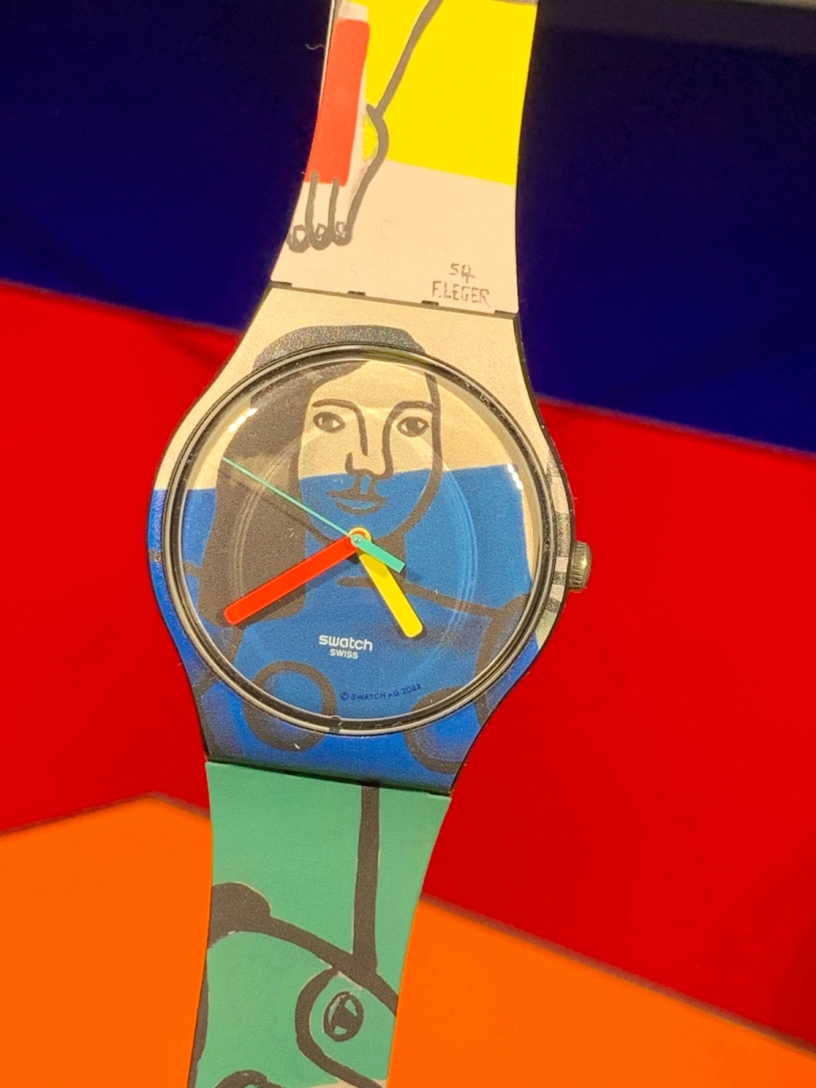 Fernand Léger was known for his avant-garde spirit which is mirrored in this colorful watch. The vivid strap and dial capture the essence of Cubism and the artist's exploration and celebration of shape.