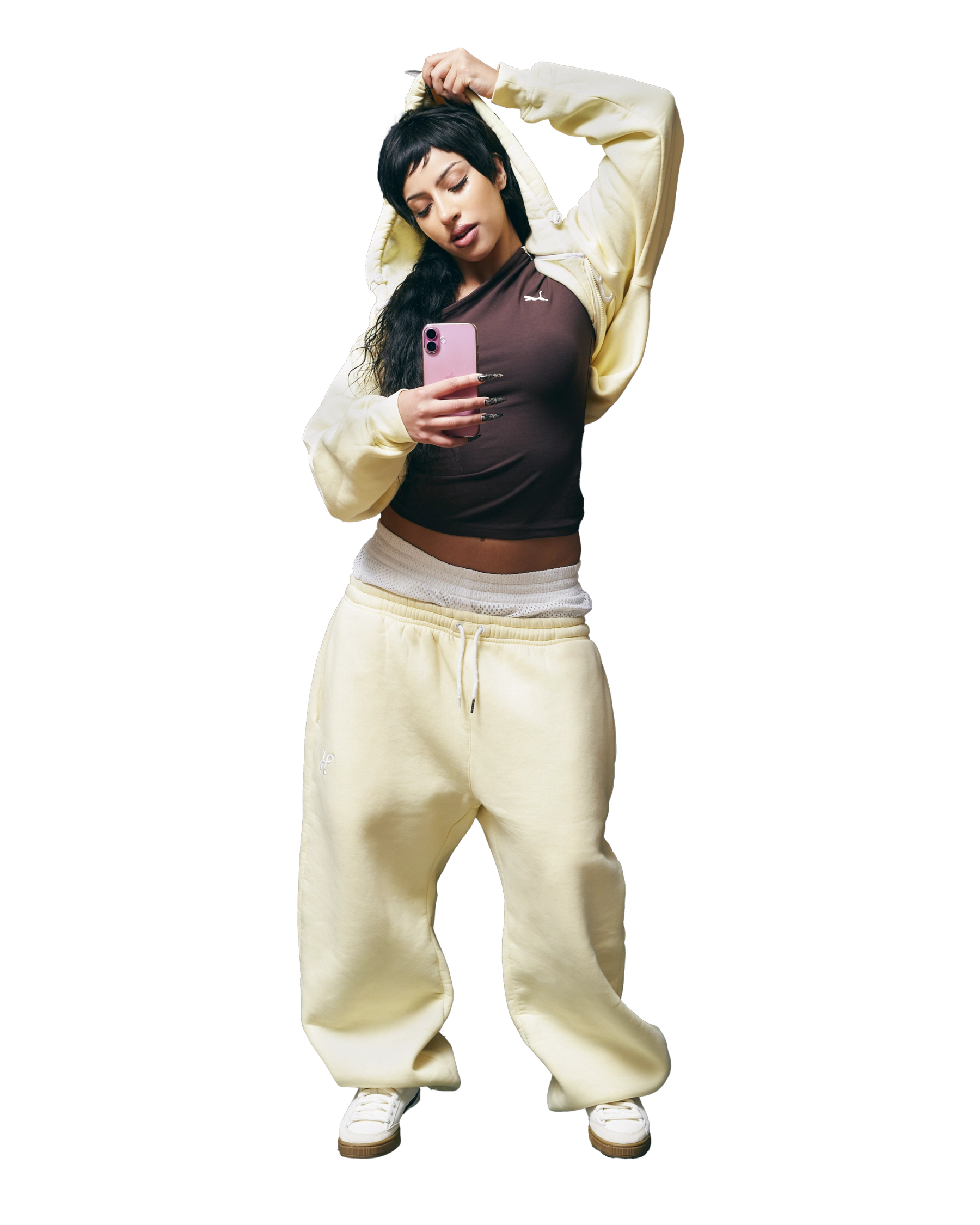 Tracksuit Uncho, Top & Shoes Puma, Shorts worn under vintage  