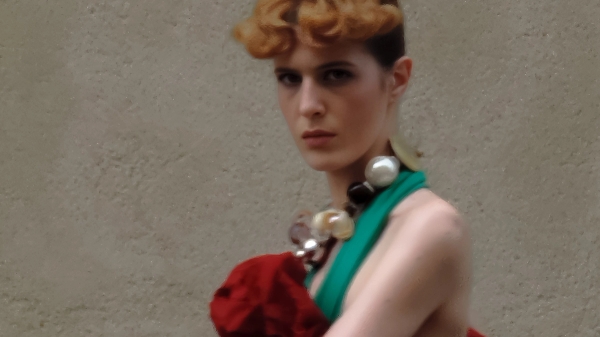 From left to right: Dress & Coat Gucci, Earrings Camille Surault | Top Christopher Esber, Dress Magda Butrym, Necklace Tétier Bijoux | Shirt Sacai, Necklace Justine Clenquet