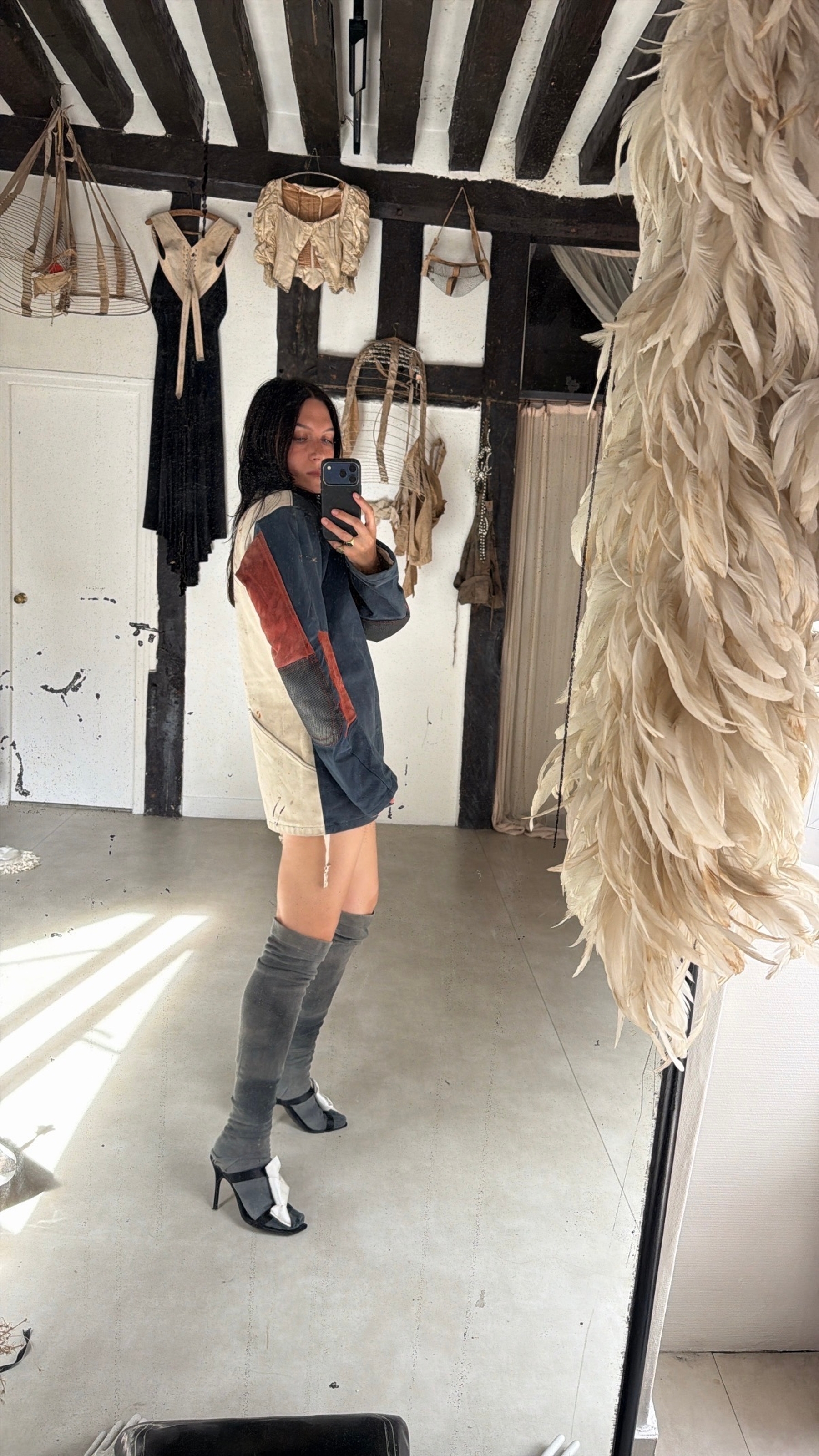 1970s cotton shooting jacket, 1920s faded socks, shoes Shushuaddict