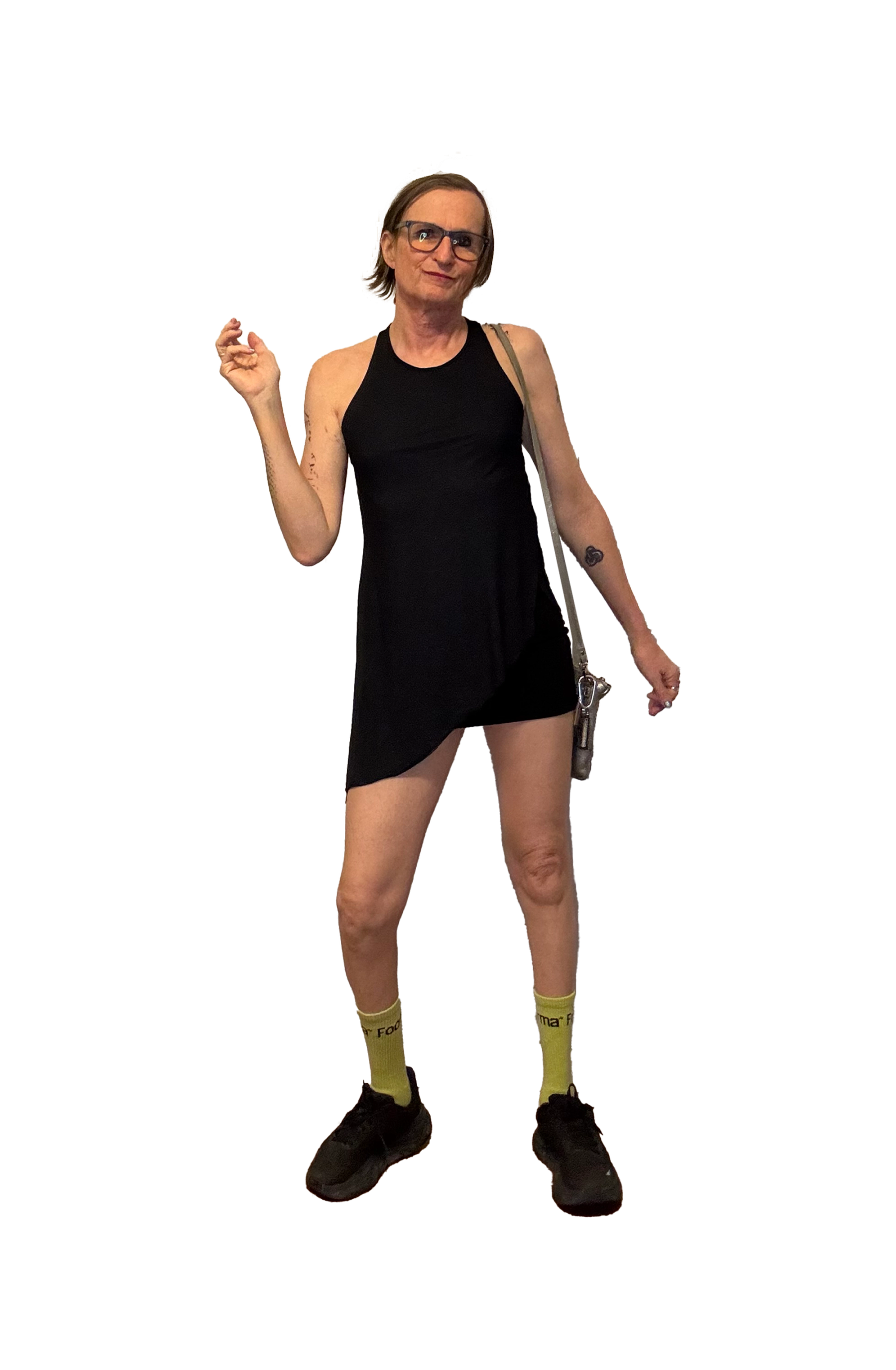 Top & Skirt vintage, Socks Karmaklubb, Shoes Hoka, Bag Hayden Harnet